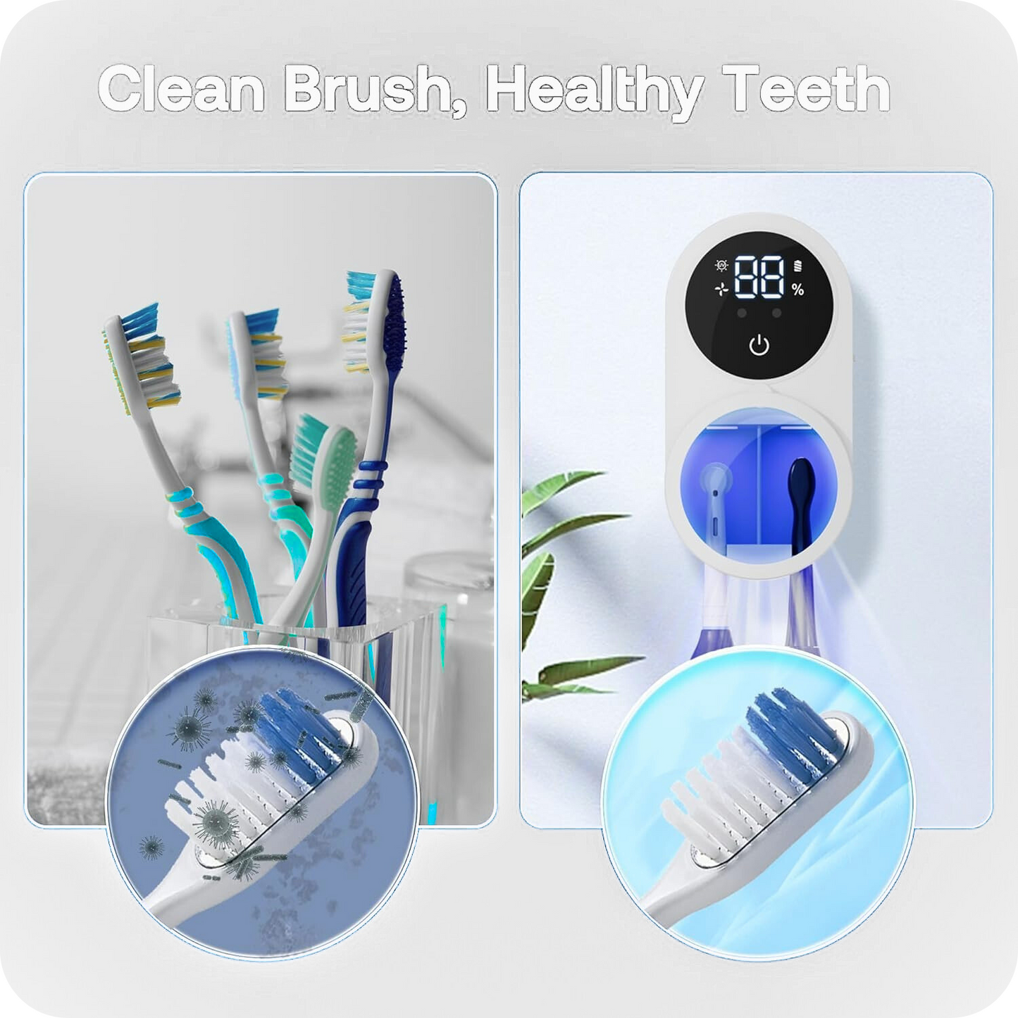 UV Toothbrush Sanitizer With Air Drying